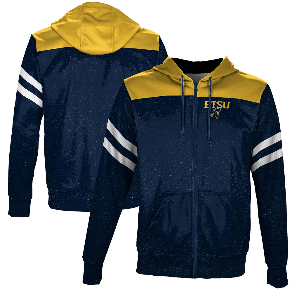 Men's Navy ETSU Buccaneers Full-Zip Hoodie