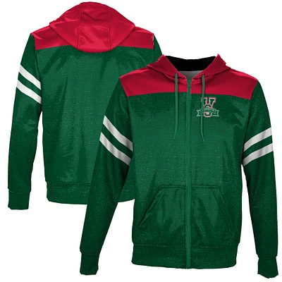 Men's Forest Green Mississippi Valley State Delta Devils Full-Zip Hoodie