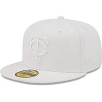 Men's New Era Minnesota Twins White on 59FIFTY Fitted Hat