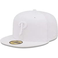 Men's New Era Philadelphia Phillies White on 59FIFTY Fitted Hat