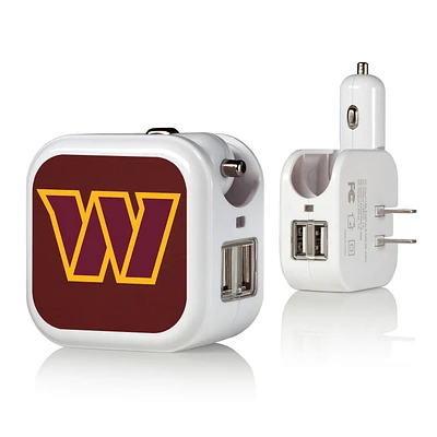 Washington Commanders Solid Design USB Charger