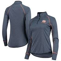 Women's Colosseum Navy Auburn Tigers Stingray Raglan Quarter-Zip Top