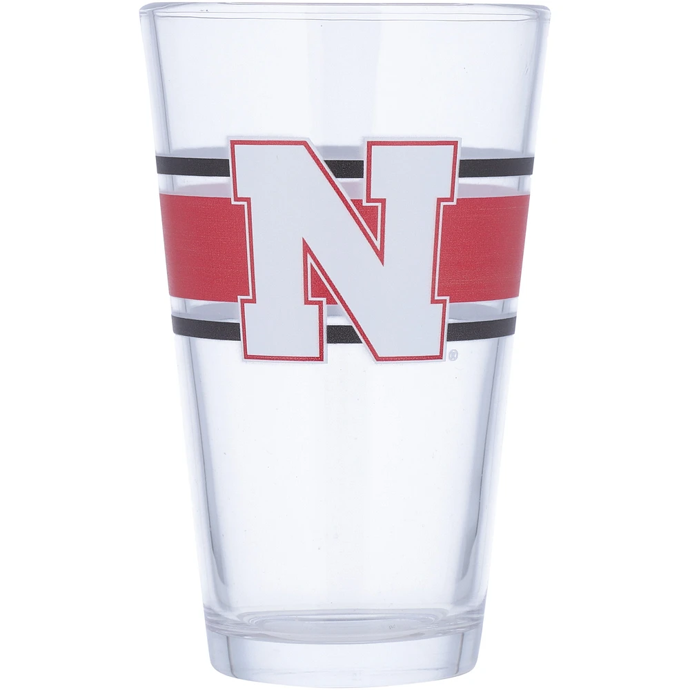 Nebraska Huskers 16oz. Stripe Pint Glass