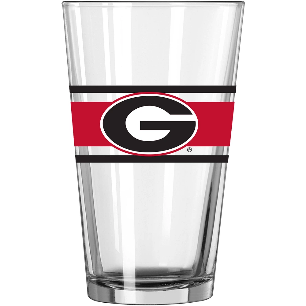 Georgia Bulldogs 16oz. Stripe Pint Glass