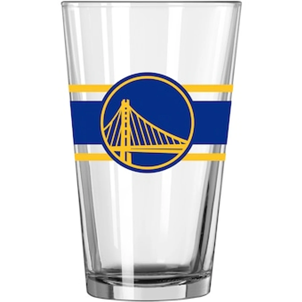 Golden State Warriors 16oz. Stripe Pint Glass