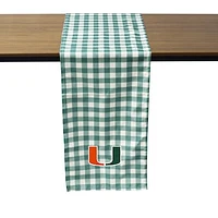 Miami Hurricanes Buffalo Check Table Runner