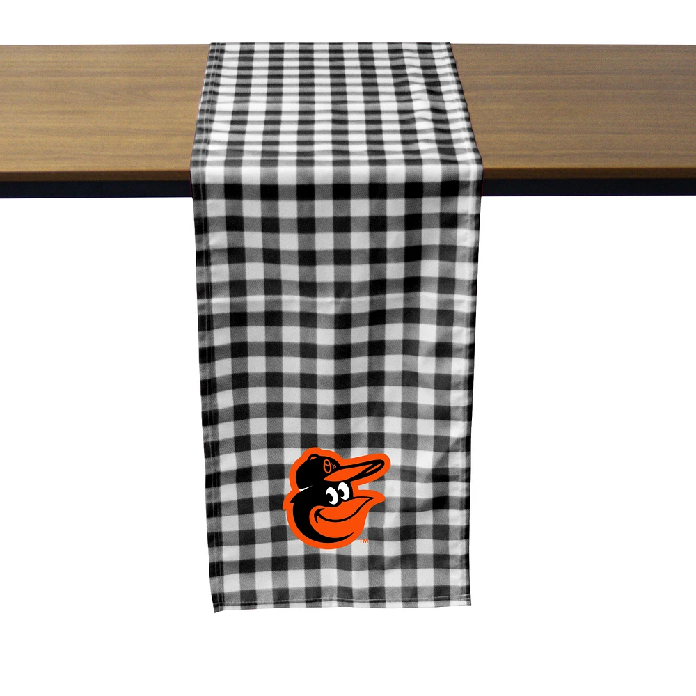 Baltimore Orioles Buffalo Check Table Runner