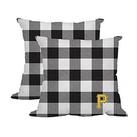 Pittsburgh Pirates 2-Pack Buffalo Check Plaid Outdoor Pillow Set