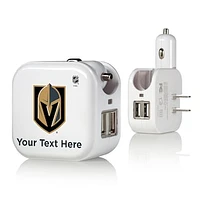 Vegas Golden Knights Personalized 2-In-1 USB Charger