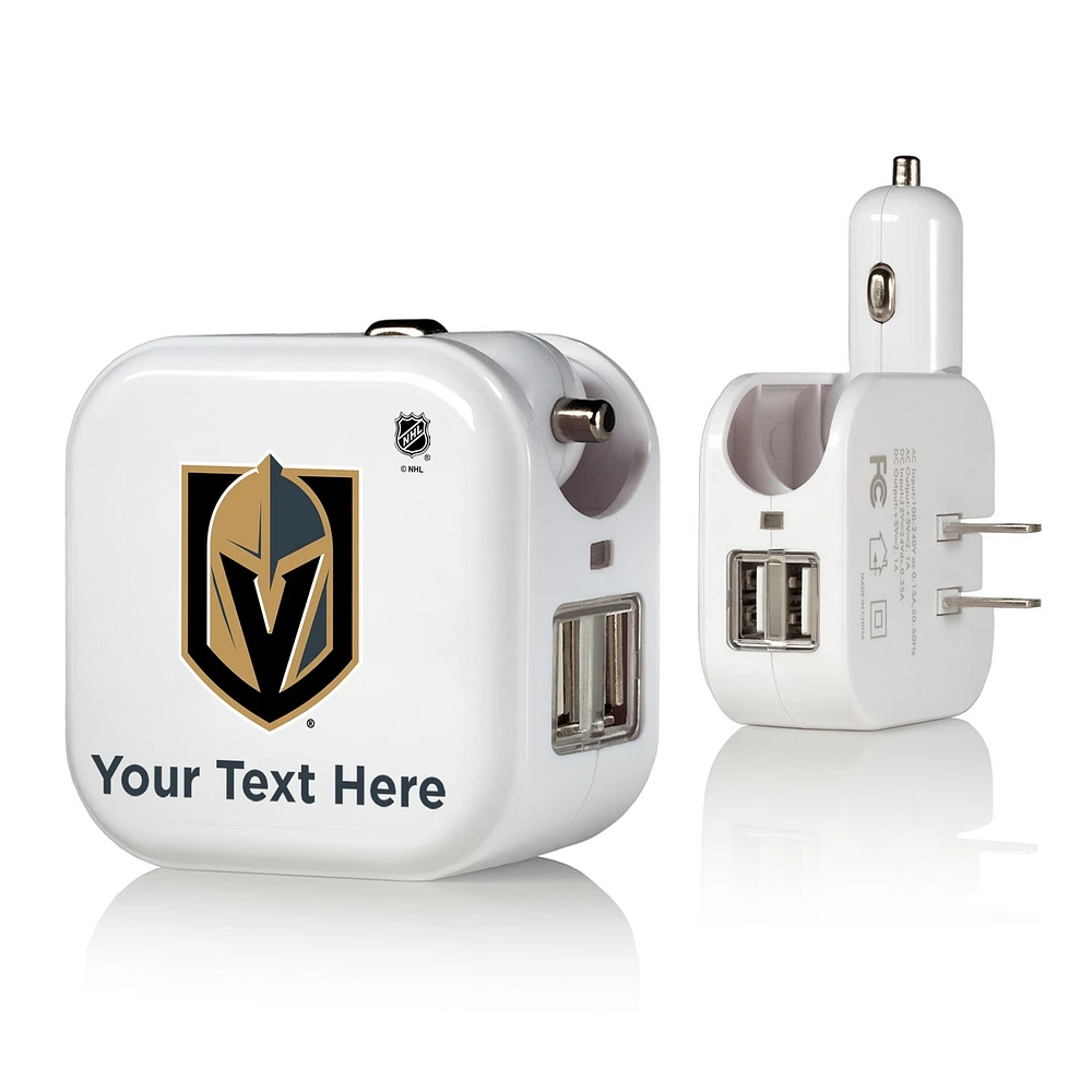 Vegas Golden Knights Personalized 2-In-1 USB Charger