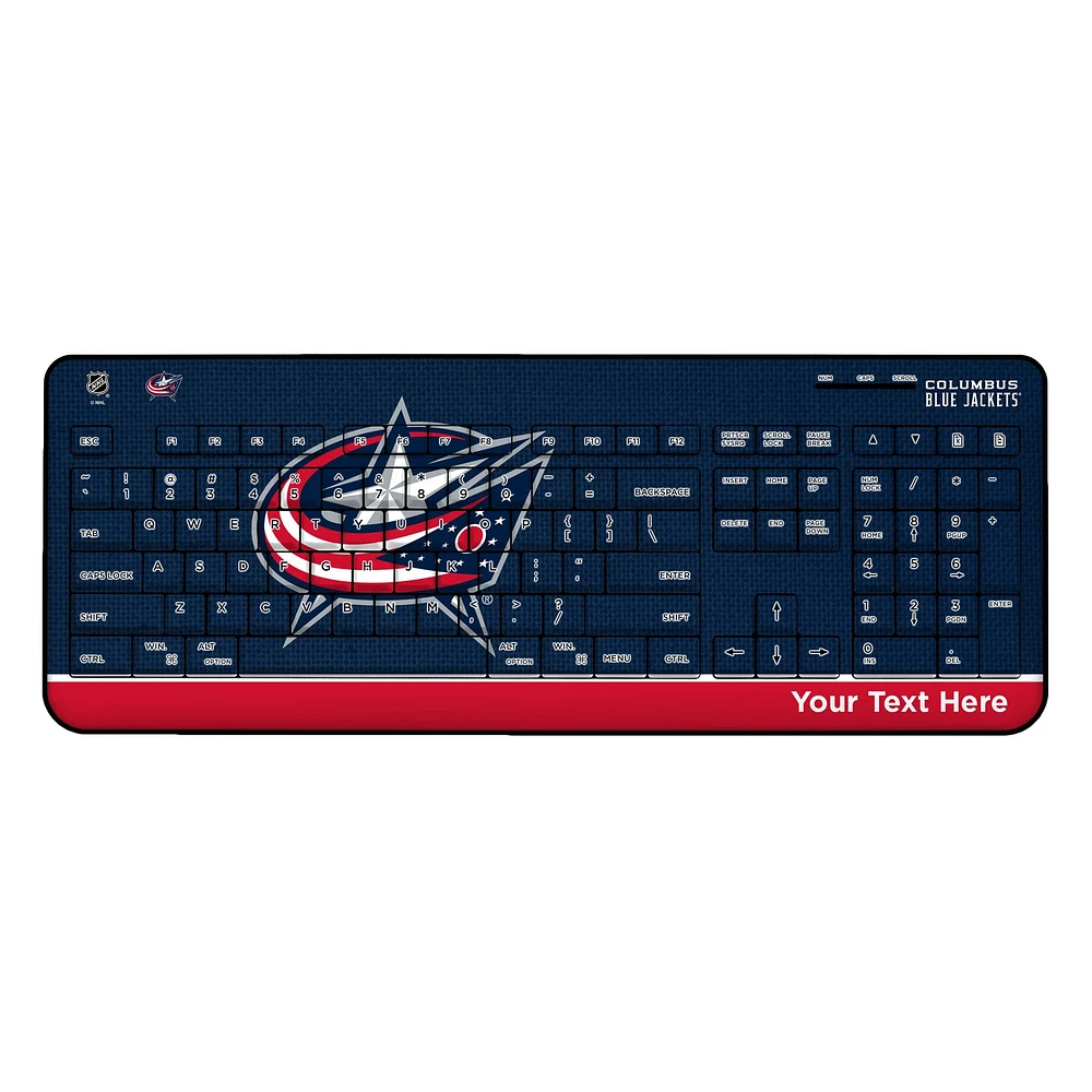 Columbus Blue Jackets Personalized Wireless Keyboard