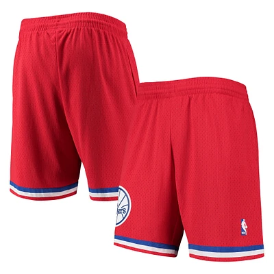 Men's Mitchell & Ness Red Philadelphia 76ers 2002-03 Hardwood Classics Swingman Shorts