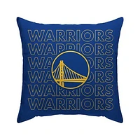 Golden State Warriors 18'' x 18'' Echo Wordmark Poly Span Décor Pillow