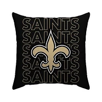 New Orleans Saints 18'' x 18'' Echo Wordmark Poly Span Décor Pillow