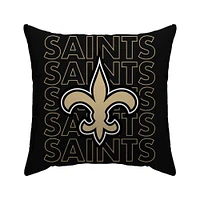 New Orleans Saints 18'' x 18'' Echo Wordmark Poly Span Décor Pillow