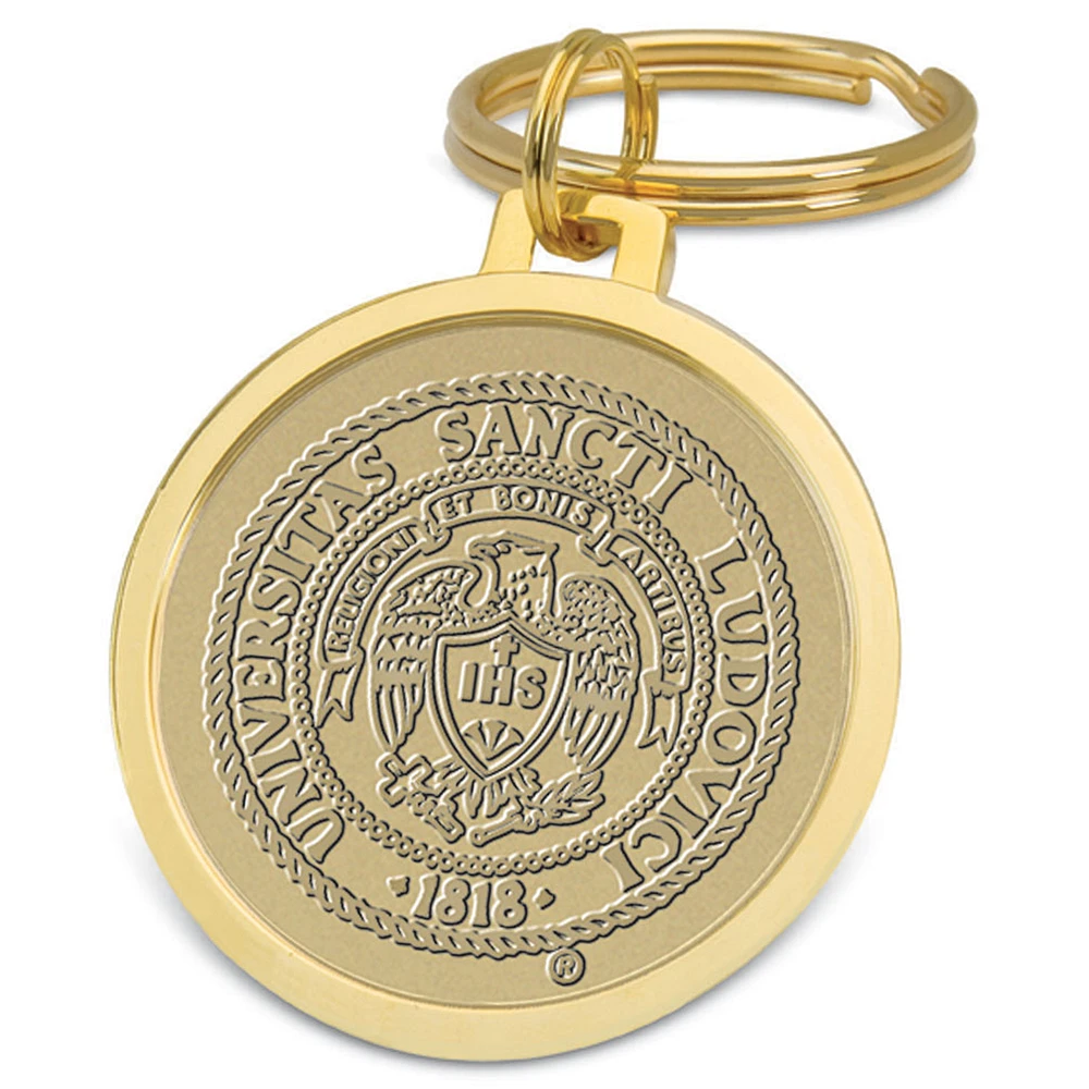 Gold Saint Louis Billikens Logo Split-Wire Key Ring