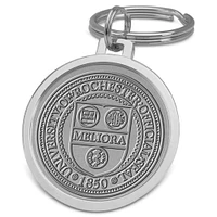 Silver Rochester Yellow Jackets Team Logo Split-Wire Key Ring
