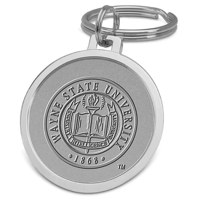 Silver Wayne State Warriors Team Logo Split-Wire Key Ring