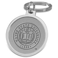 Silver Wayne State Warriors Team Logo Split-Wire Key Ring