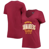 Women's New Era Washington Commanders V-Neck T-Shirt