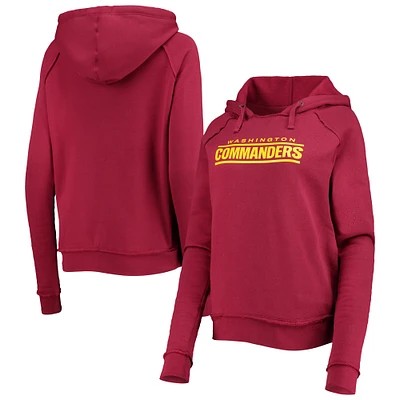 Women's New Era Burgundy Washington Commanders Fleece Raglan Pullover Hoodie