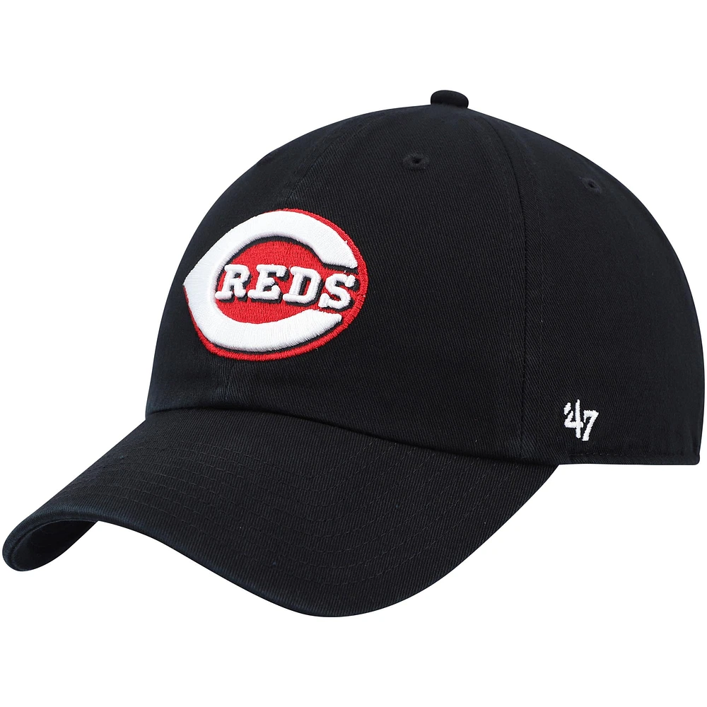 Men's '47 Black Cincinnati Reds Clean Up Adjustable Hat