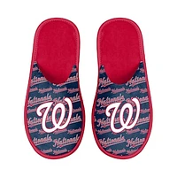 Youth FOCO Washington Nationals Scuff Wordmark Slide Slippers