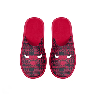 Youth FOCO Chicago Bulls Scuff Wordmark Slide Slippers