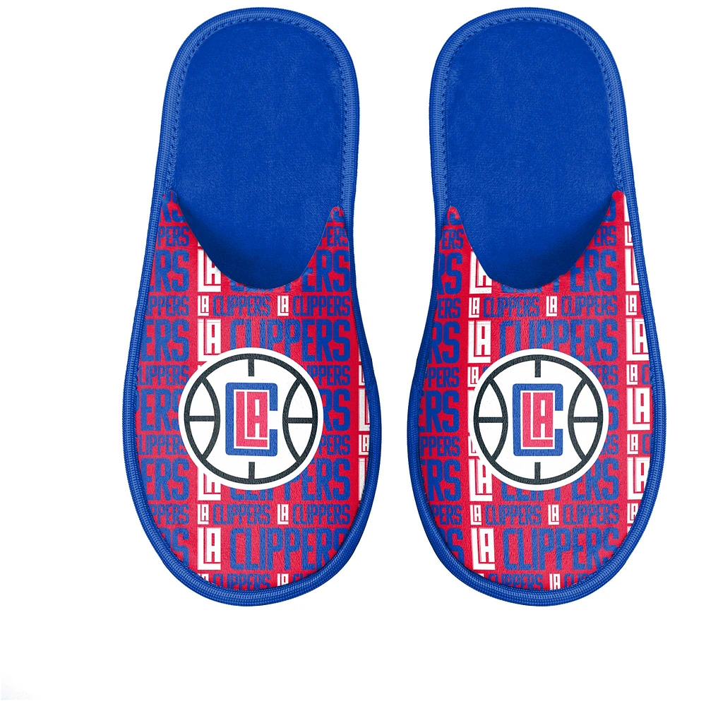 Youth FOCO LA Clippers Scuff Wordmark Slide Slippers