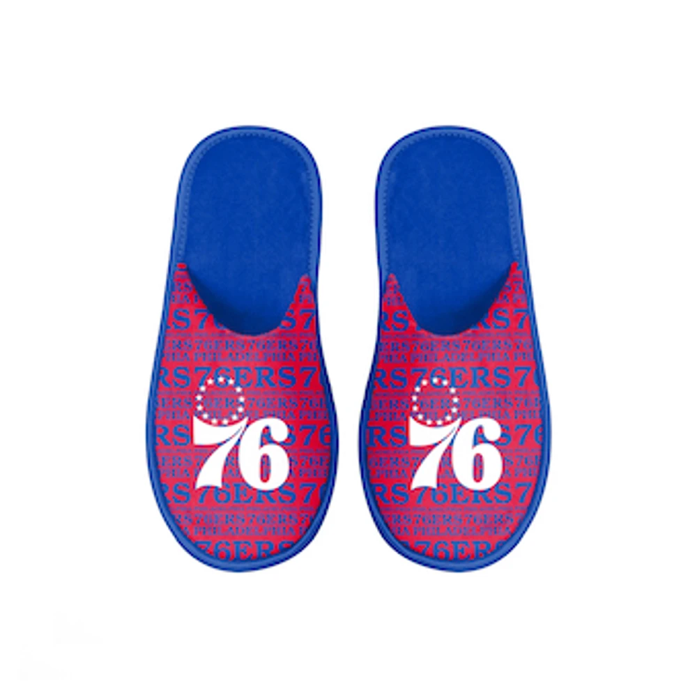 Youth FOCO Philadelphia 76ers Scuff Wordmark Slide Slippers