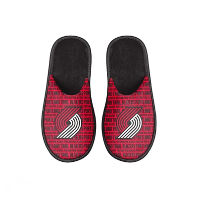 Youth FOCO Portland Trail Blazers Scuff Wordmark Slide Slippers