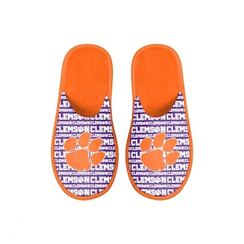 Youth FOCO Clemson Tigers Scuff Wordmark Slide Slippers