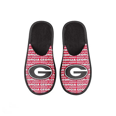 Youth FOCO Georgia Bulldogs Scuff Wordmark Slide Slippers