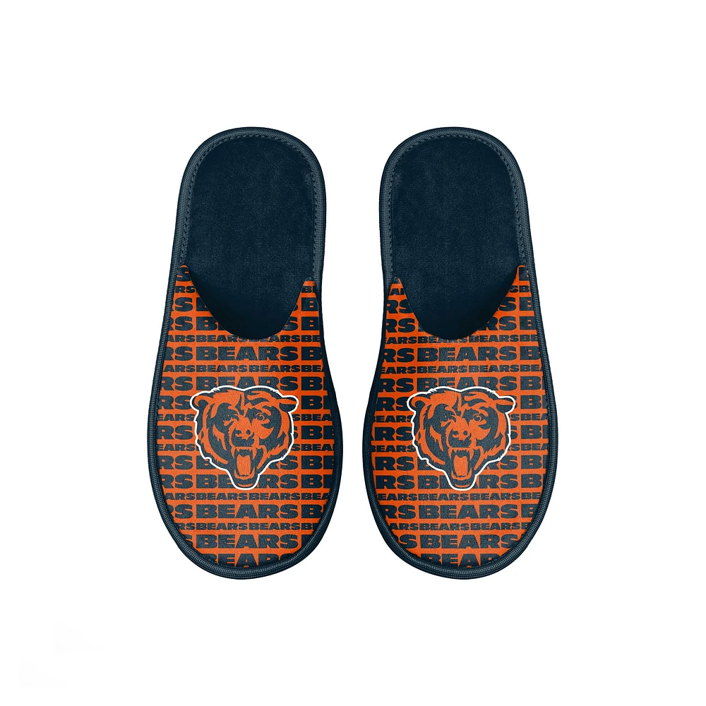 Youth FOCO Chicago Bears Scuff Wordmark Slide Slippers