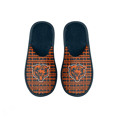 Youth FOCO Chicago Bears Scuff Wordmark Slide Slippers