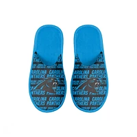 Youth FOCO Carolina Panthers Scuff Wordmark Slide Slippers