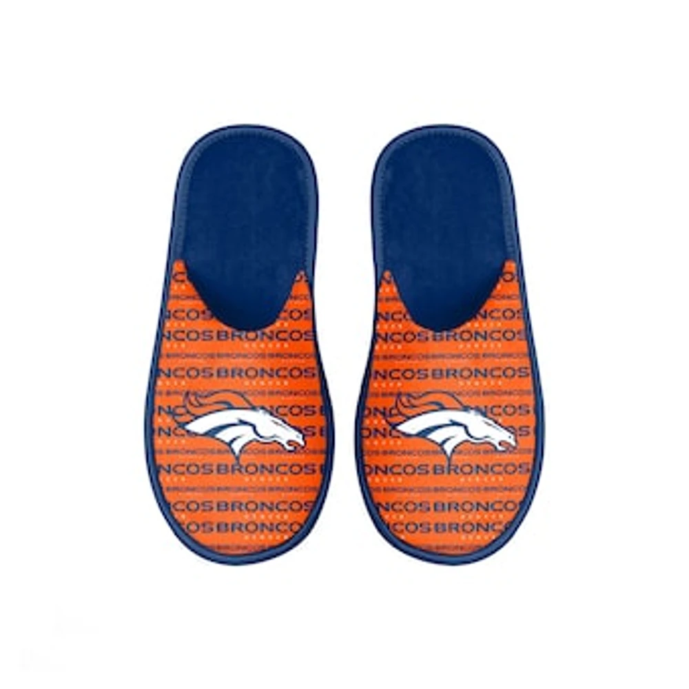 Youth FOCO Denver Broncos Scuff Wordmark Slide Slippers