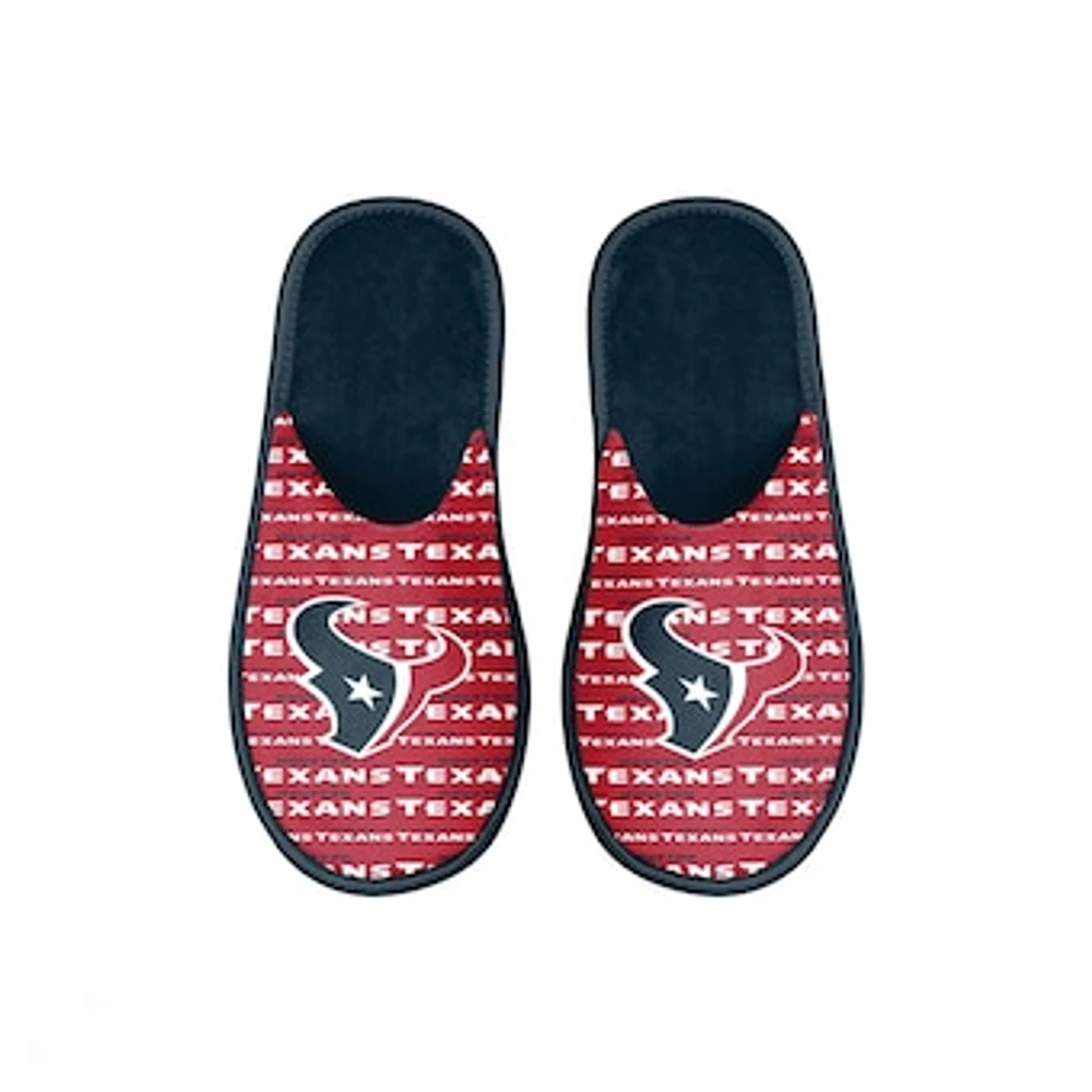 Youth FOCO Houston Texans Scuff Wordmark Slide Slippers