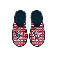 Youth FOCO Houston Texans Scuff Wordmark Slide Slippers