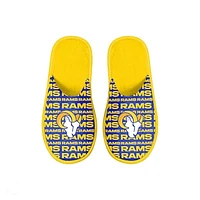 Youth FOCO Los Angeles Rams Scuff Wordmark Slide Slippers