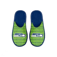 Youth FOCO Seattle Seahawks Scuff Wordmark Slide Slippers