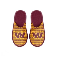 Youth FOCO Washington Commanders Scuff Wordmark Slide Slippers