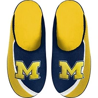 Youth FOCO Michigan Wolverines Big Logo Color Edge Slippers