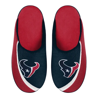 Youth FOCO Houston Texans Big Logo Color Edge Slippers