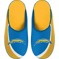 Youth FOCO Los Angeles Chargers Big Logo Color Edge Slippers