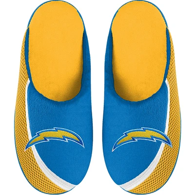 Youth FOCO Los Angeles Chargers Big Logo Color Edge Slippers