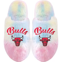 Youth FOCO Chicago Bulls Rainbow Script Slippers