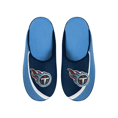 Men's FOCO Tennessee Titans Big Logo Color Edge Slippers