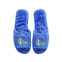 Women's FOCO Royal Golden State Warriors Rhinestone Fuzzy Slippers