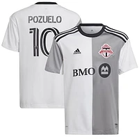 Youth adidas Alejandro Pozuelo White Toronto FC - 2022 Community Kit Replica Player Jersey